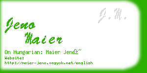 jeno maier business card